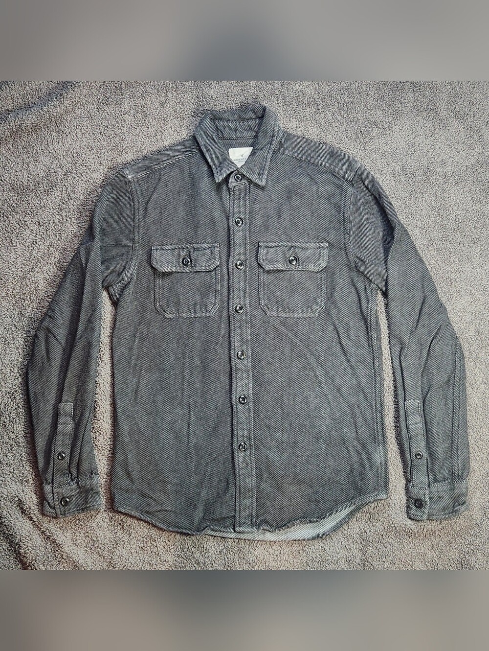 Grey American Eagle Shirt Jacket
